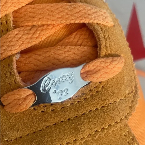 Nike Bright Orange and White Cortez Shoes - Picture 5 of 8